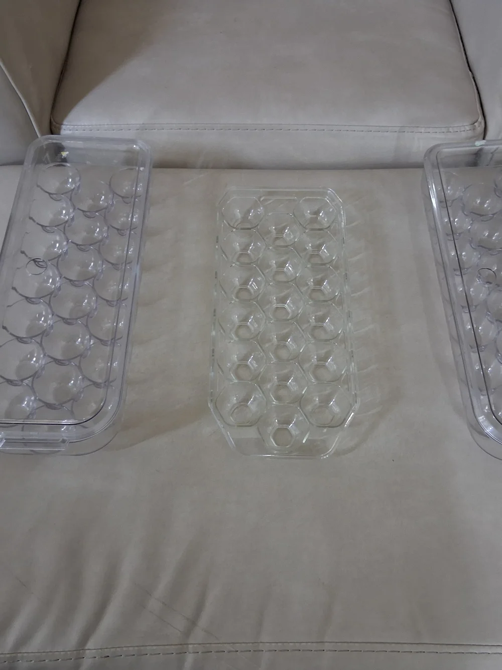 Clear Plastic Egg Trays - Set of 3